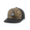 Chapéu snapback camuflado para caminhoneiros por atacado com emblema de borracha