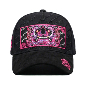 Chap&eacute;u de beisebol com logotipo bordado com apliques personalizados de 5 pain&eacute;is